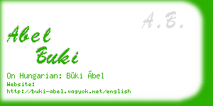 abel buki business card