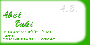 abel buki business card